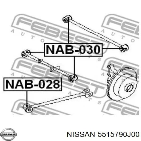 5515790J00 Nissan suspensión, barra transversal trasera