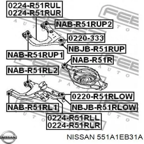  Nissan/Infiniti 551A1EB31A precio, desde 84,22 EUR