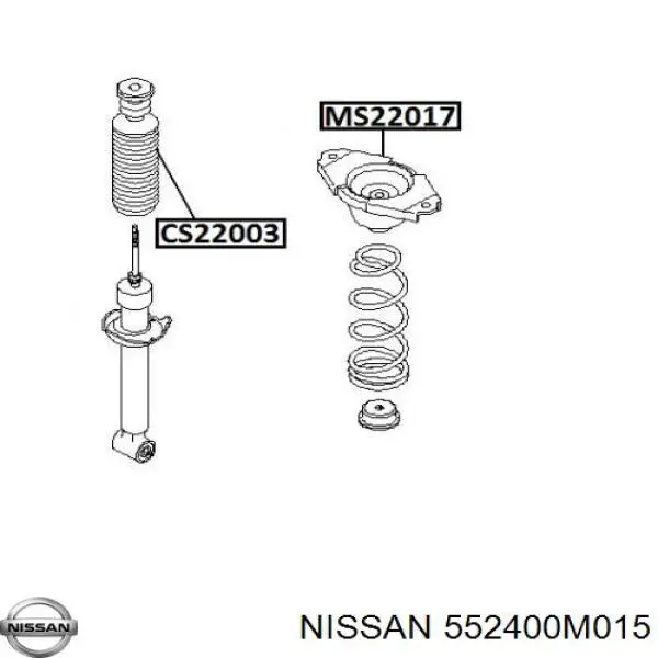 552400M015 Nissan tope de amortiguador trasero, suspensión + fuelle