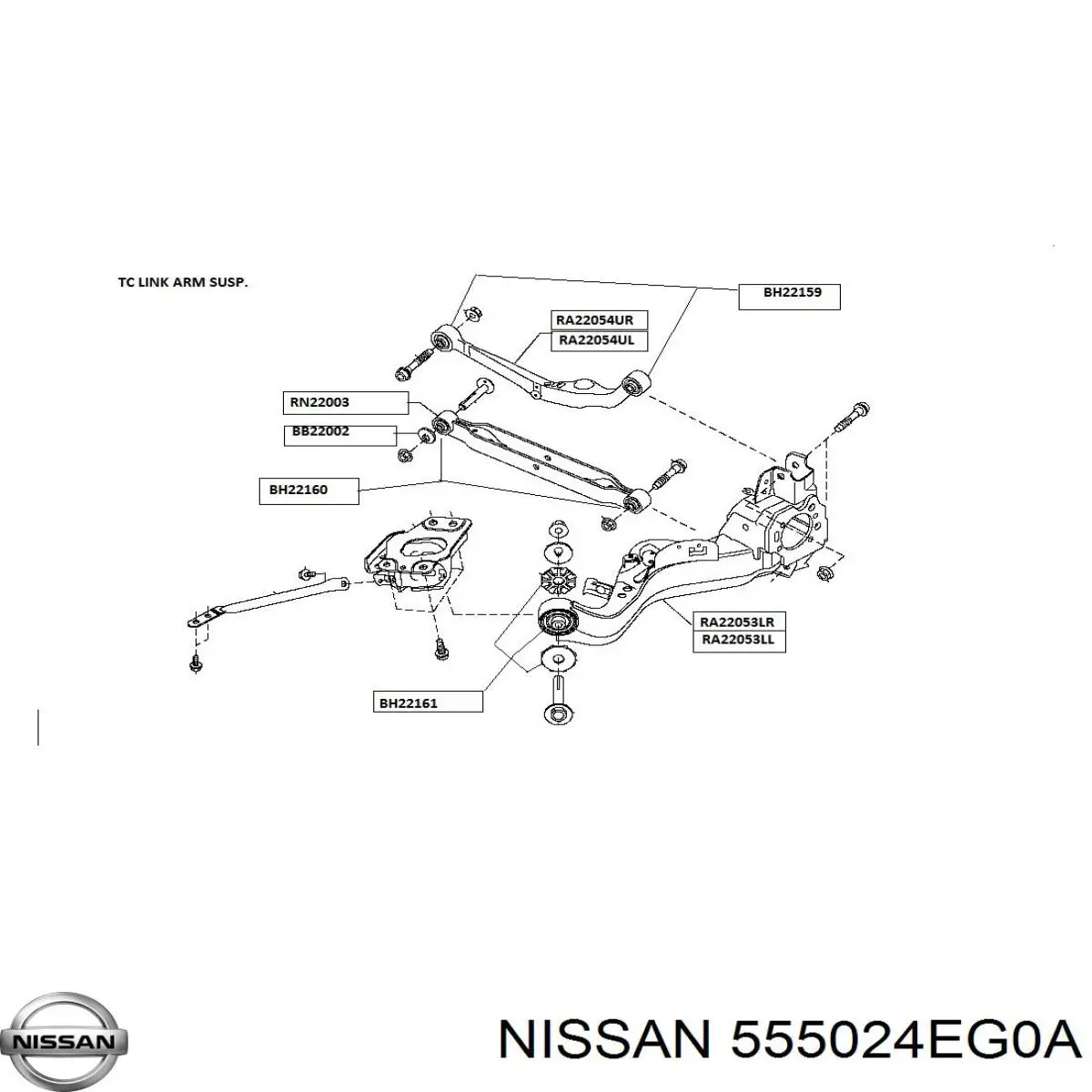 Brazo longitudinal inferior izquierdo de la suspensión trasera Nissan/Infiniti 555024EG0A precio, desde 100,19 EUR