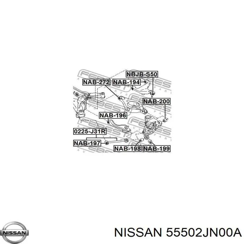 Brazo superior izquierdo de la suspensión trasera Nissan/Infiniti 55502JN00A precio, desde 647,41 EUR