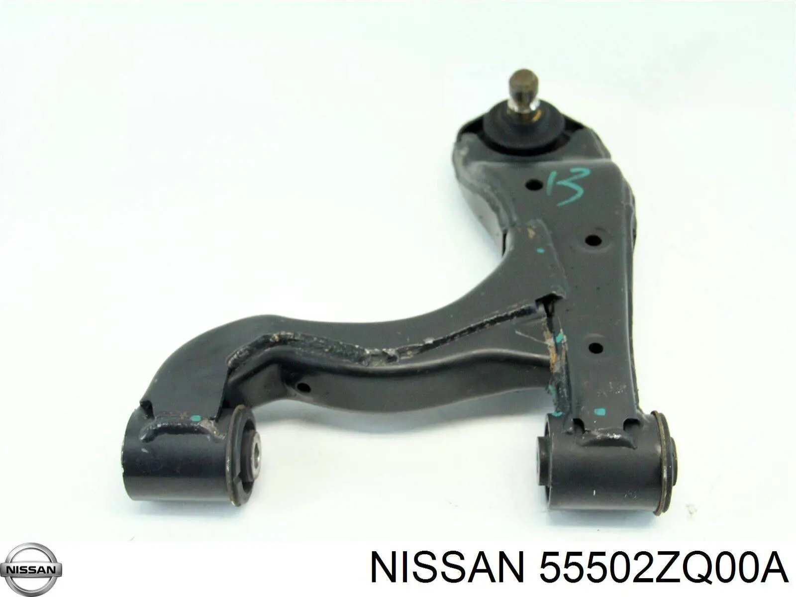 55502ZQ00A Nissan barra oscilante, suspensión de ruedas delantera, inferior derecha