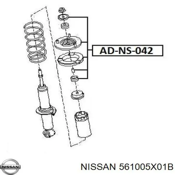 561005X01B Nissan amortiguador delantero