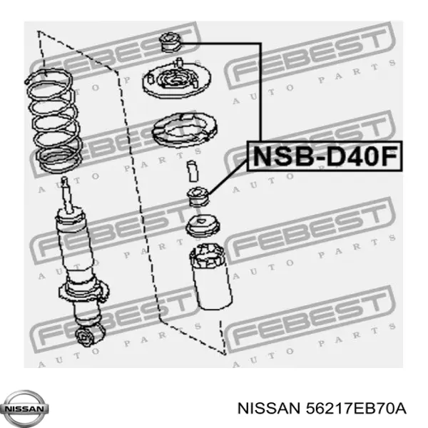 Buje de vástago de amortiguador delantero Nissan/Infiniti 56217EB70A precio, desde 4,11 EUR