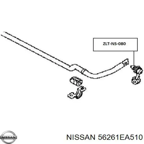 56261EA510 Nissan barra estabilizadora trasera izquierda