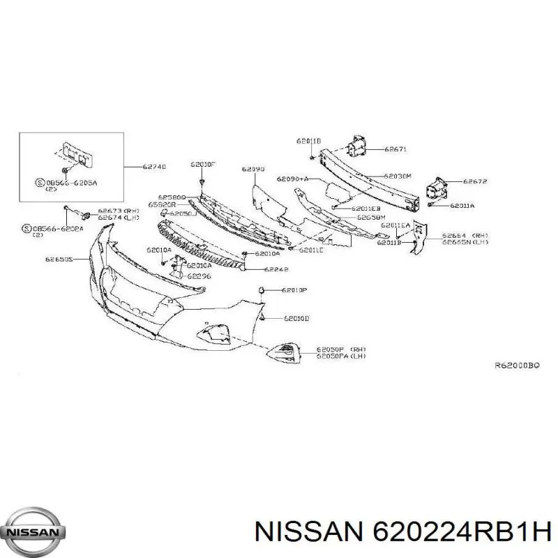 Parachoques delantero Nissan Maxima A36
