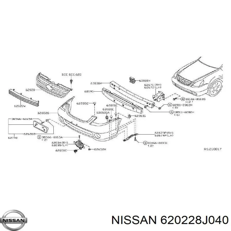 Parachoques delantero Nissan Altima L31 sedán (2001 - 2006) precio, desde 634,04 EUR