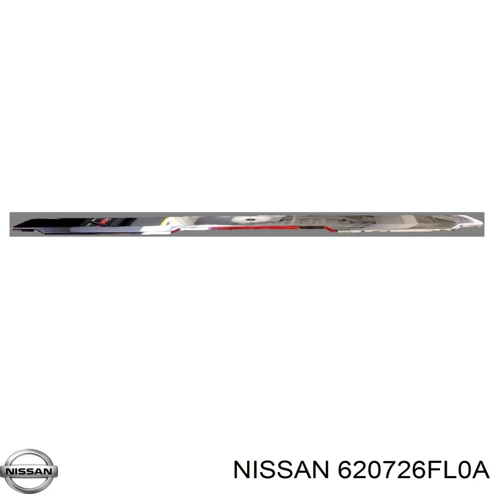 620725HK0A Nissan moldura de parachoques delantero