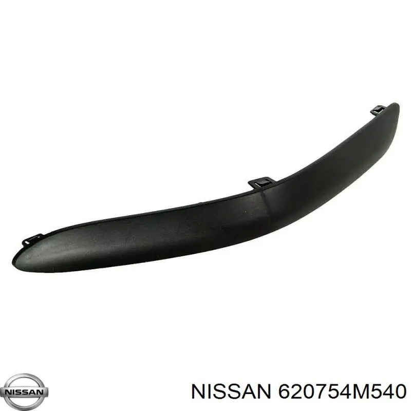 620754M540 Nissan moldura de parachoques delantero izquierdo