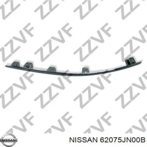 62075JN00B Nissan moldura de parachoques delantero izquierdo