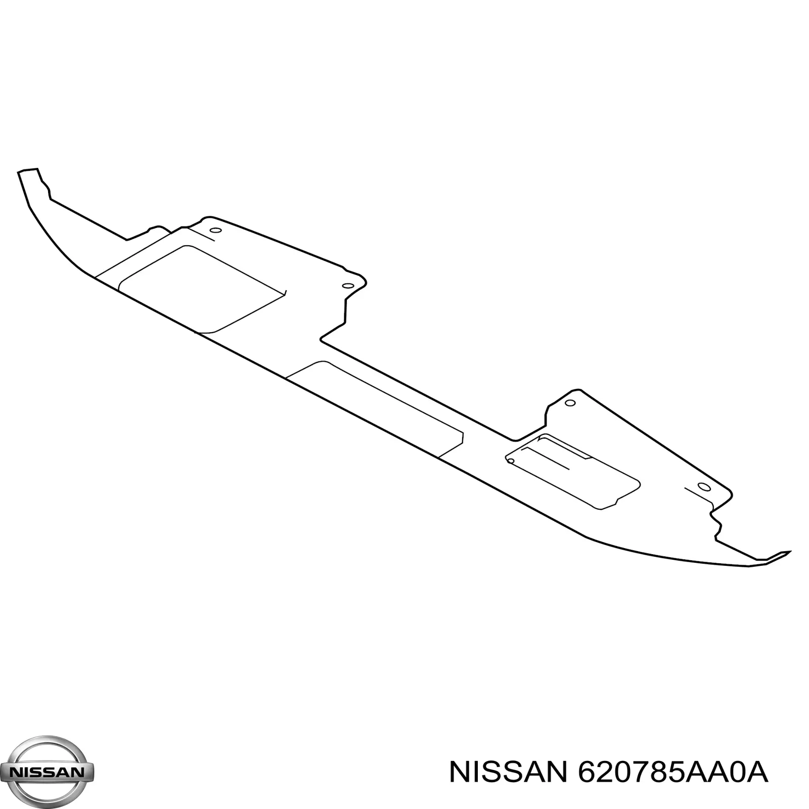 620785AA0A Nissan ajuste panel frontal (calibrador de radiador Superior)