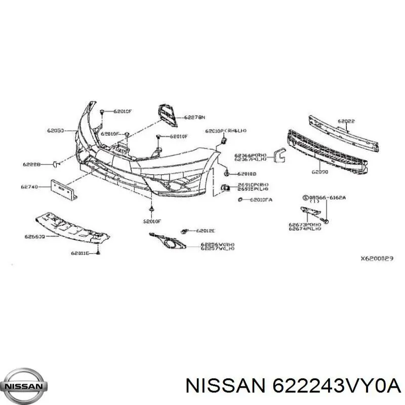 Soporte De Amplificador De Paragolpes Delantero para Nissan Versa (E12X)