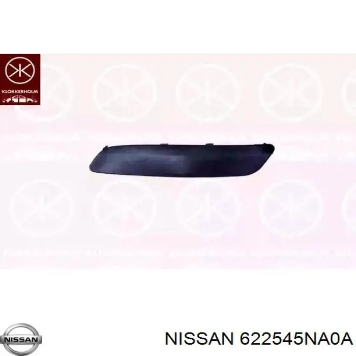622545NA0A Nissan/Infiniti Rejilla de ventilación, parachoques delantero, central