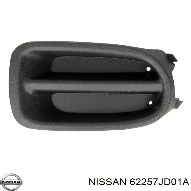 62257JD01A Nissan rejilla del parachoques delantera izquierda