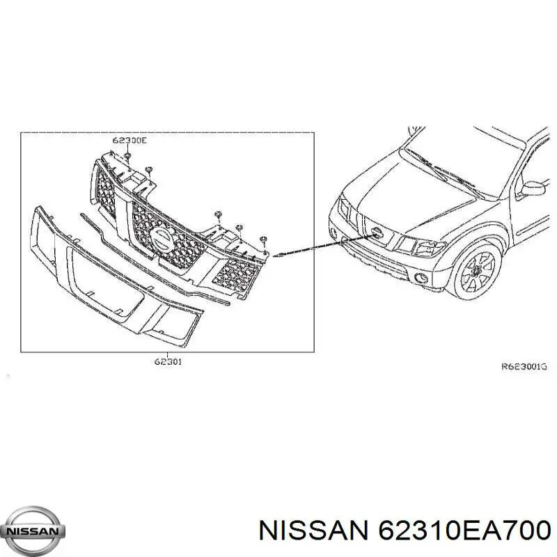 62310EA700 Nissan parrilla