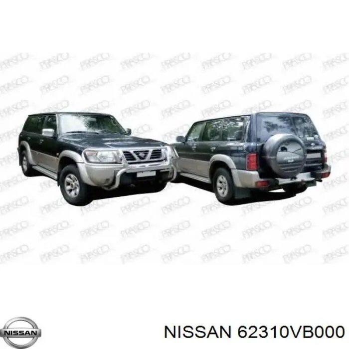 62310VB000 Nissan panal de radiador