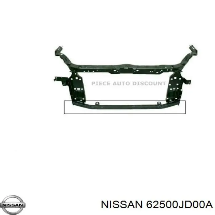 62500JD00A Nissan soporte de radiador completo