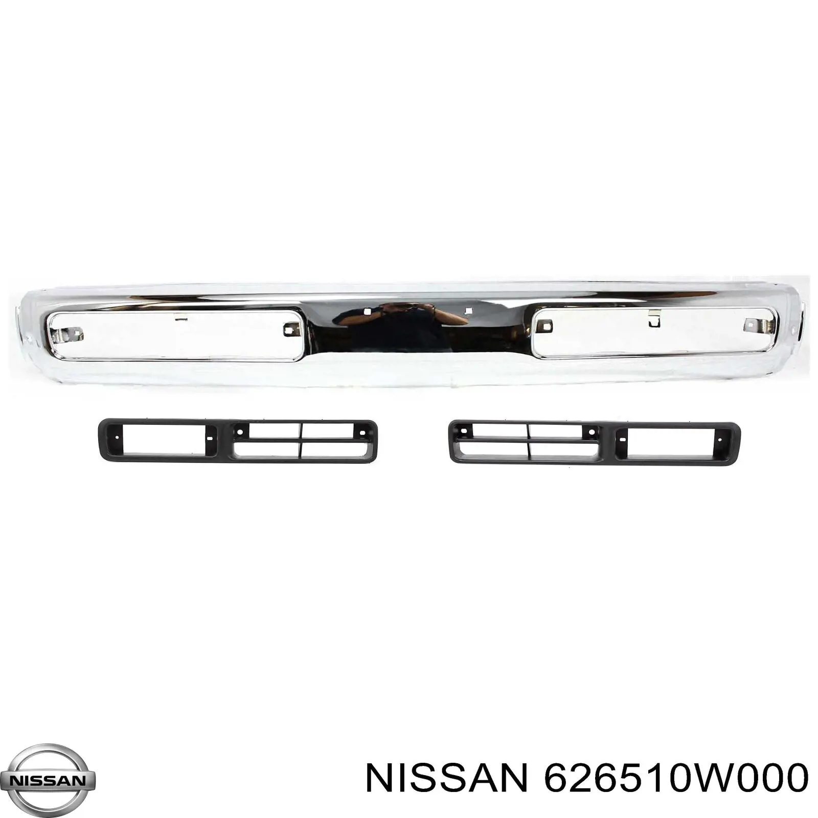 626510W000 Nissan moldura de rejilla de radiador inferior