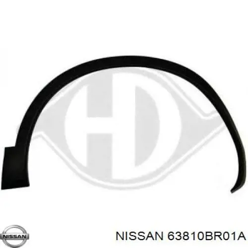 63810BR01A Nissan ensanchamiento, guardabarros delantero derecho