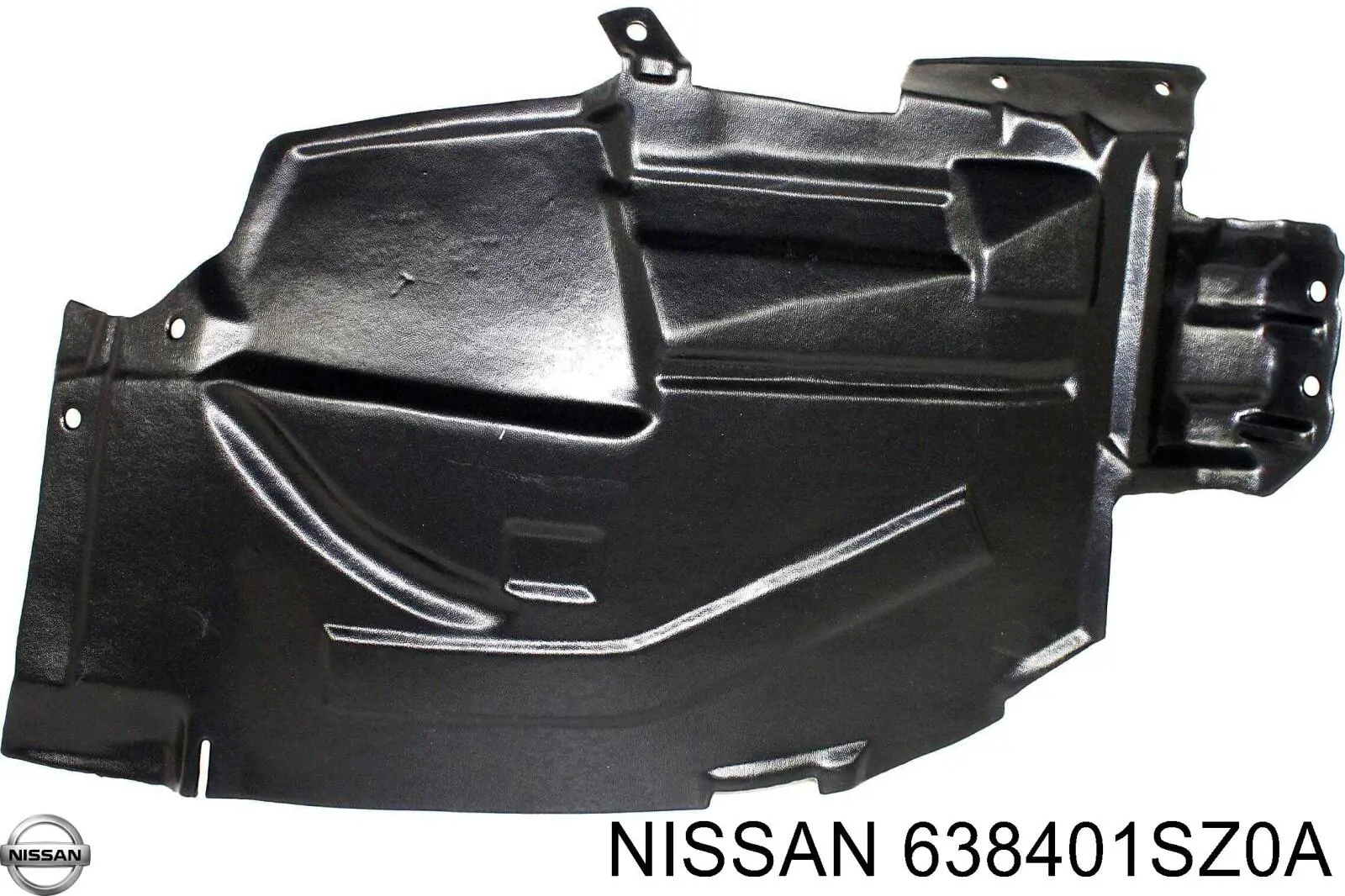 638401SZ0A Nissan guardabarros interior, aleta delantera, derecho