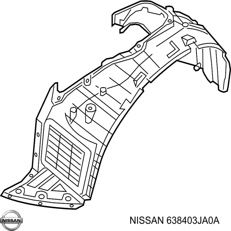 Guardabarros interior, aleta delantera, derecho Infiniti QX60 Hybird (L50HV)