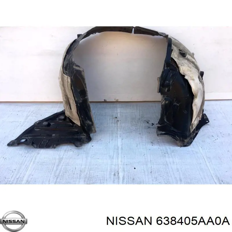 638405AA0A Nissan guardabarros interior, aleta delantera, derecho