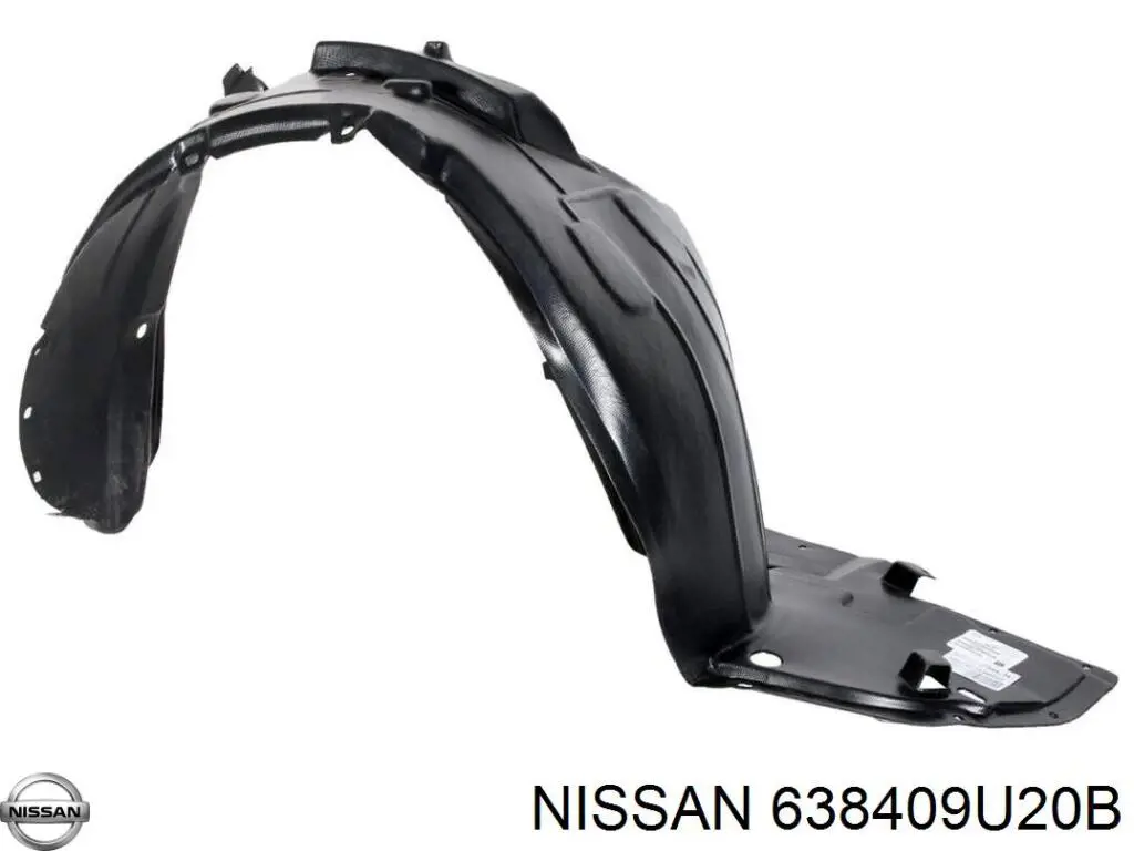 638429U05A Nissan guardabarros interior, aleta delantera, derecho