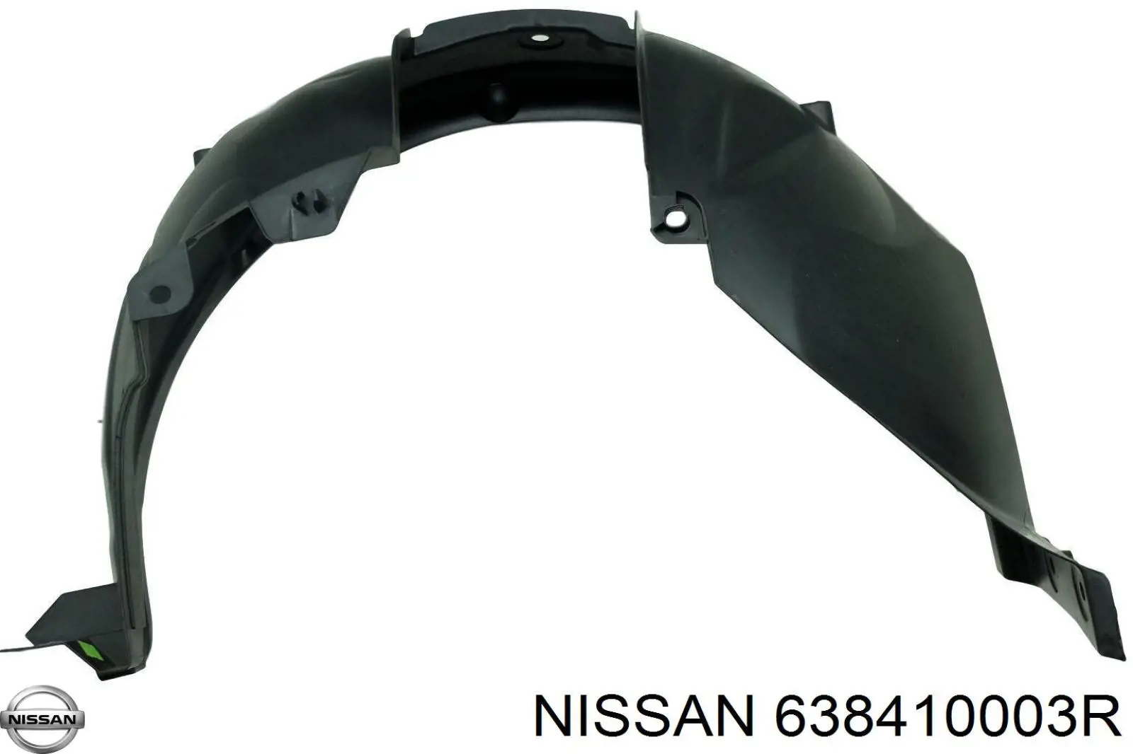 638410003R Nissan guardabarros interior, aleta delantera, izquierdo delantero