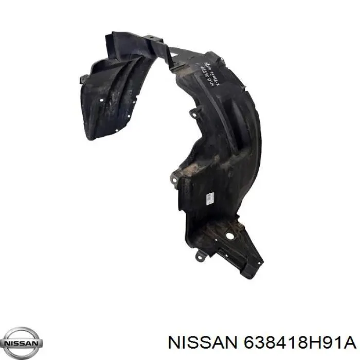 638418H91A Nissan guardabarros interior, aleta delantera, izquierdo