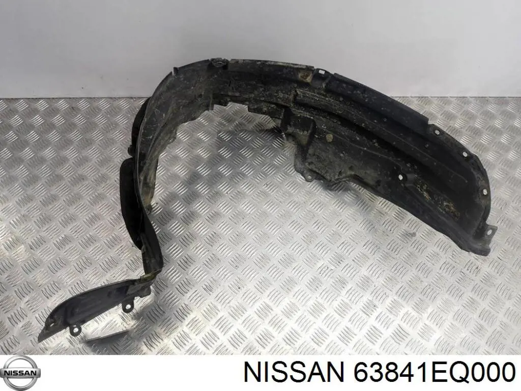 63841EQ000 Nissan guardabarros interior, aleta delantera, izquierdo