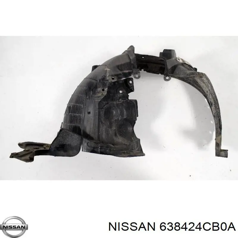 638404BD0A Nissan guardabarros interior, aleta delantera, derecho