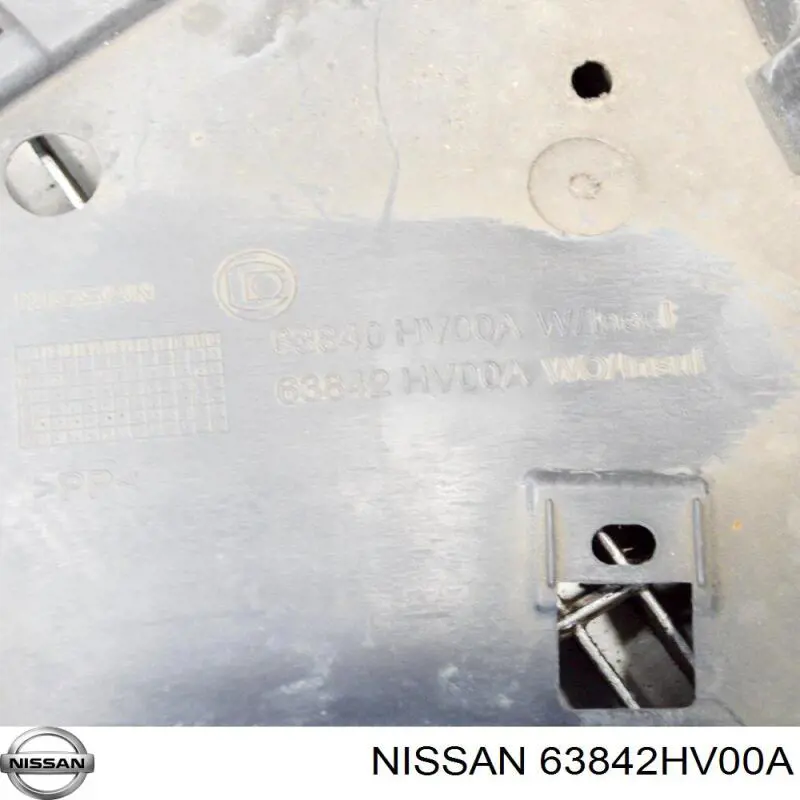 Guardabarros interior derecho, aleta delantera Nissan Qashqai 2 J11