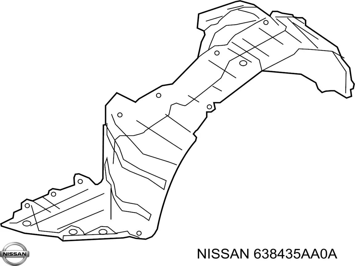 Guardabarros interior, aleta delantera, izquierdo para Nissan Murano (Z52)