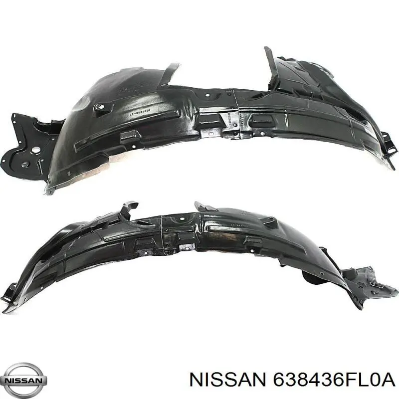 Guardabarros interior, aleta delantera, izquierdo Nissan Rogue (T32U)