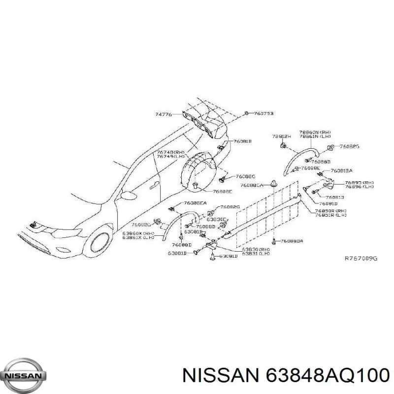  Nissan/Infiniti 63848AQ100 precio, desde 33,71 EUR