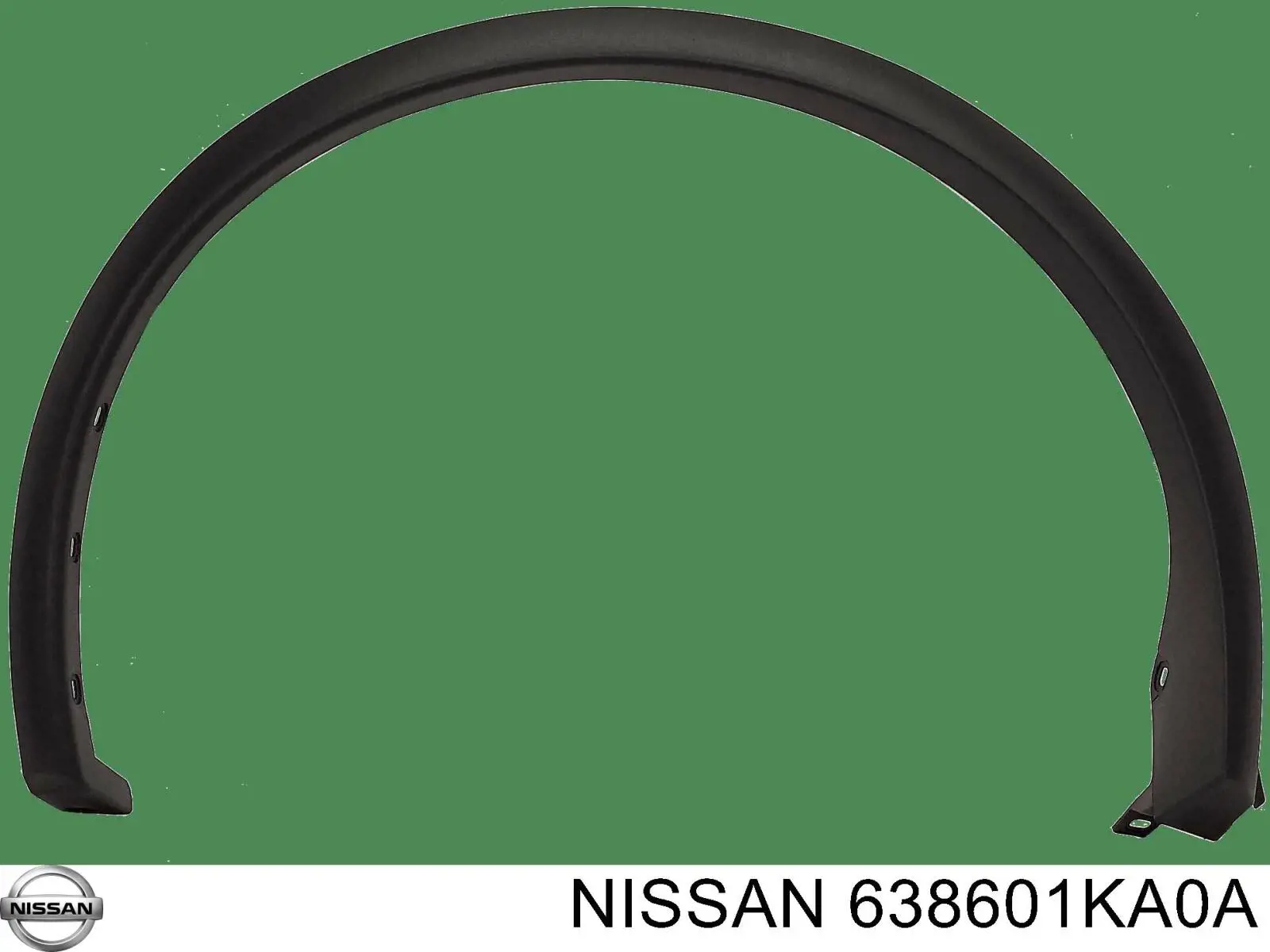 638601KA0A Nissan listón embellecedor/protector, guardabarros delantero izquierdo