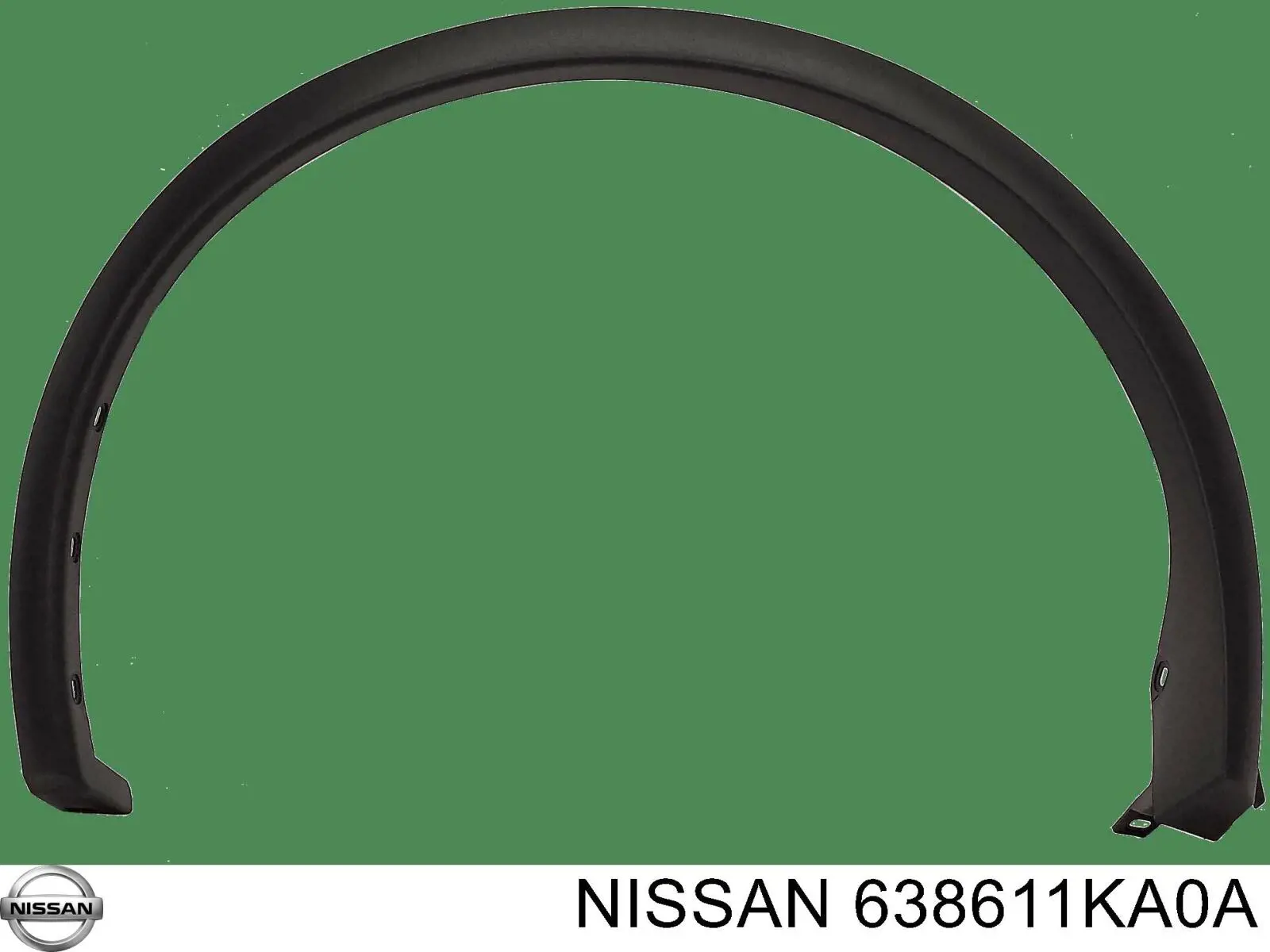 Listón embellecedor/protector, guardabarros delantero derecho para Nissan JUKE (F15)
