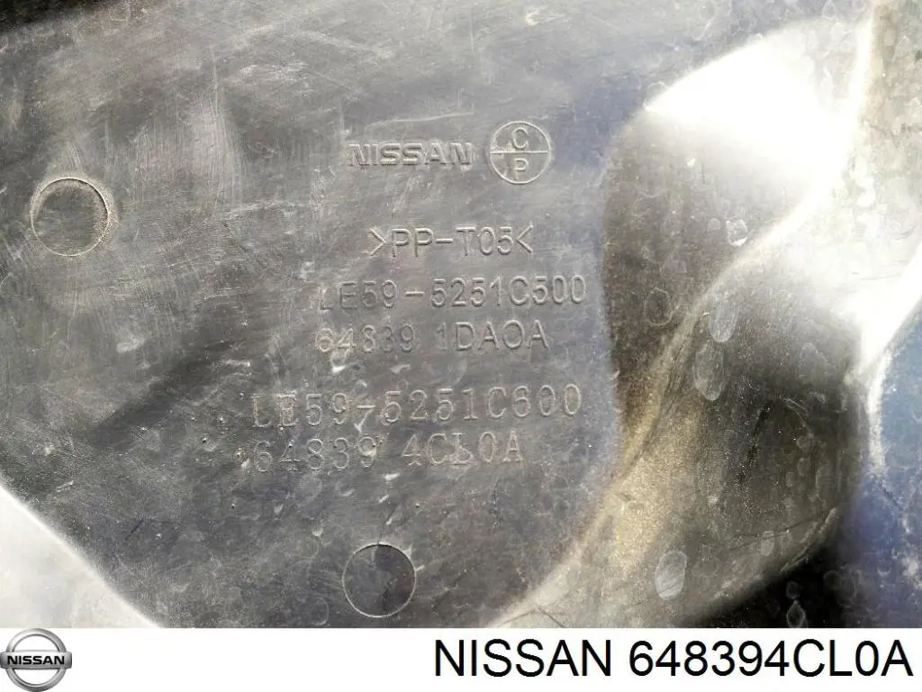 648394CL0A Nissan protección motor izquierda
