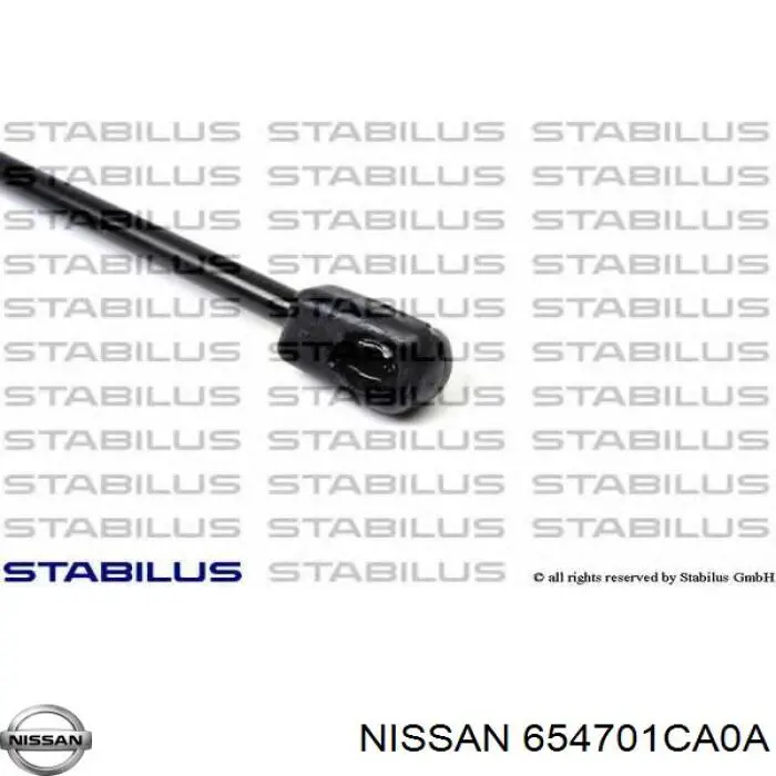 Comprar 654701CA0A Nissan/Infiniti Amortiguador de capó