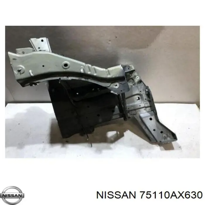 Longuero del chasis delantero derecho para Nissan Note (E11)