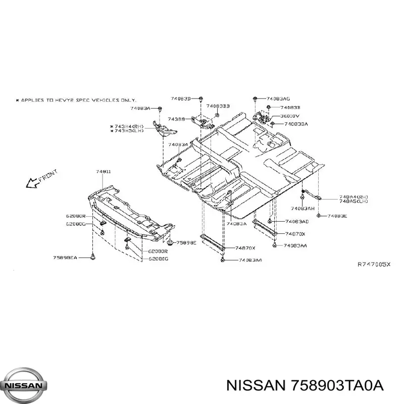 Amortiguación del compartimiento de motor delantera para Nissan Teana (L33)
