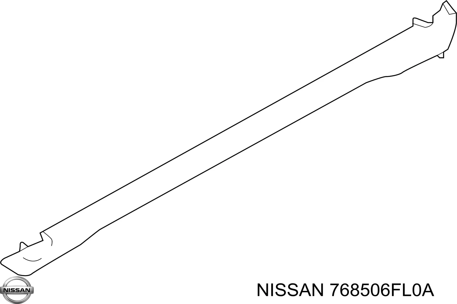 768506FL0A Nissan listón de acceso exterior derecho