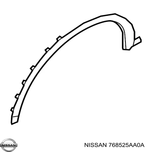 Aletín guardabarros delantero izquierdo para Nissan Murano (Z52)