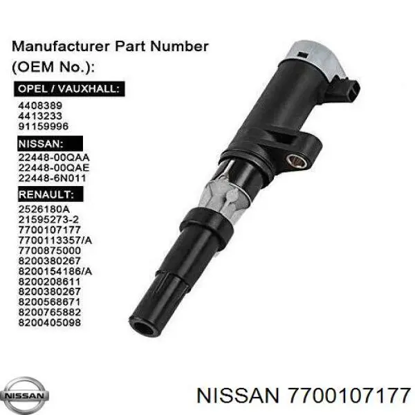 Bobina de chispa Nissan/Infiniti 7700107177 precio, desde 25,53 EUR