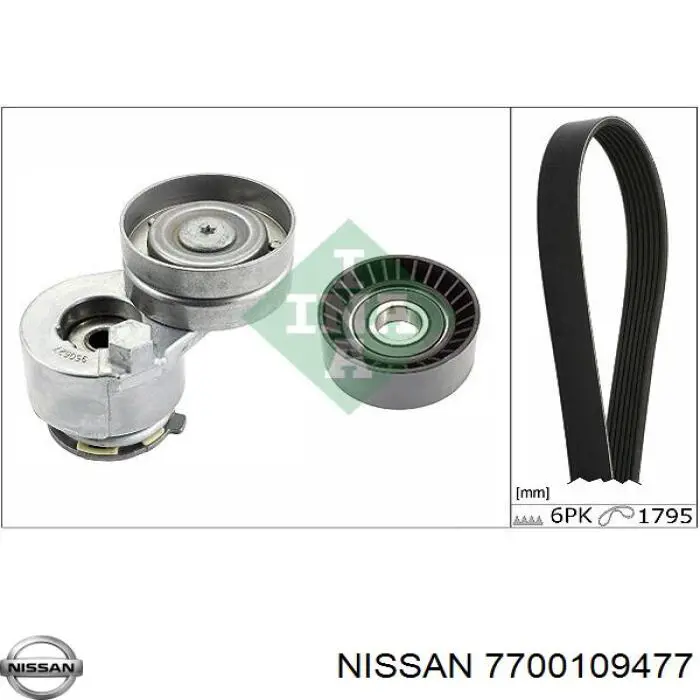 Correa de alternador 7700109477 Nissan/Infiniti