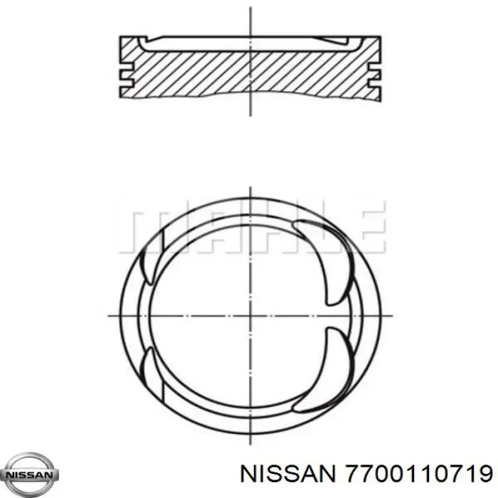 7700110718 Nissan/Infiniti Pistón con bulón sin anillos, STD