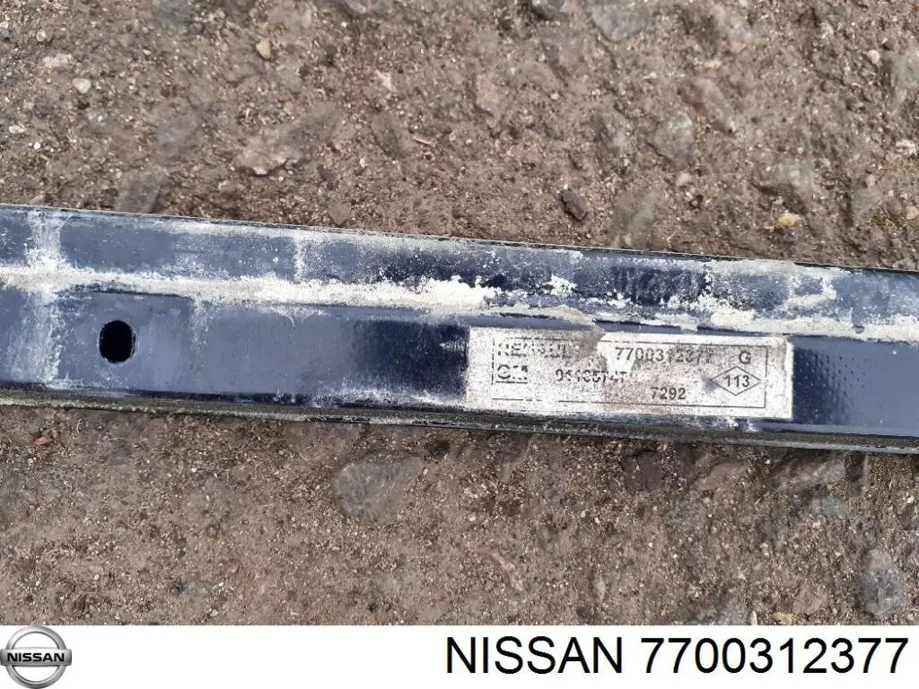 7700312377 Nissan carril guía de puerta corrediza, inferior derecho