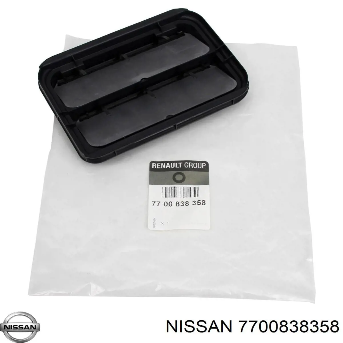 Rejilla de ventilación trasera del habitáculo 7700838358 Nissan/Infiniti