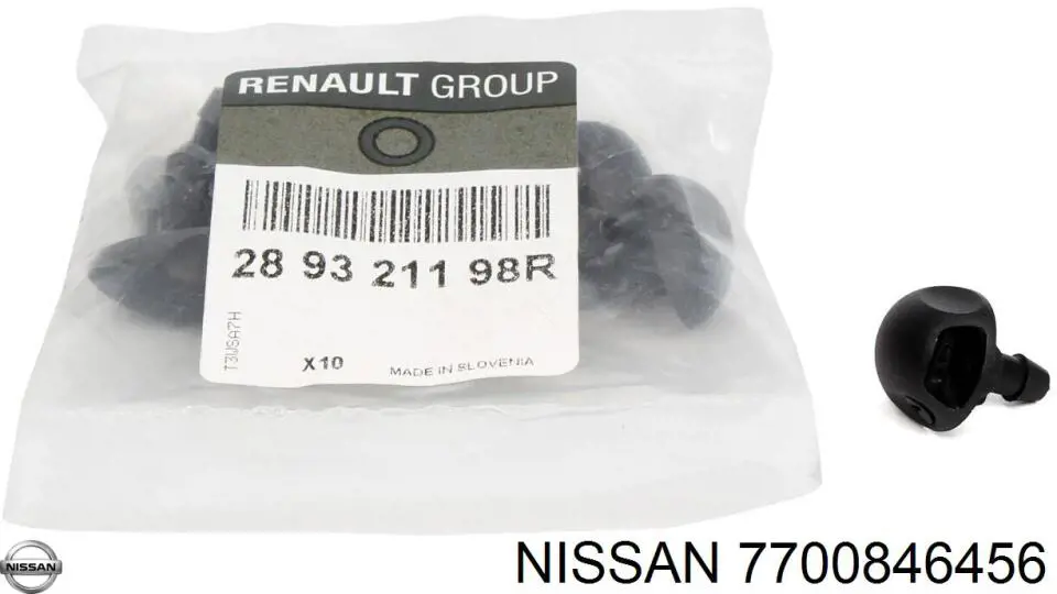 7700846456 Nissan tobera de agua regadora, lavado de parabrisas