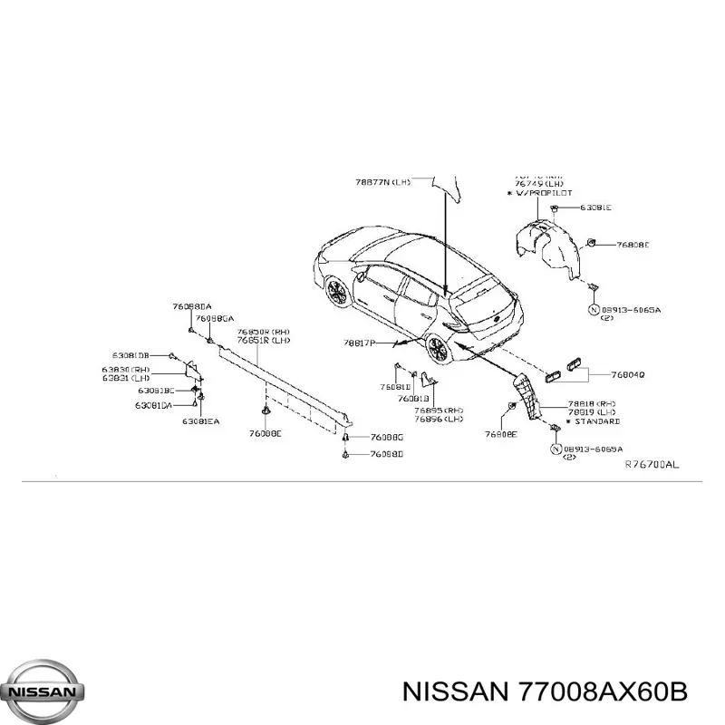 77008AX60B Nissan